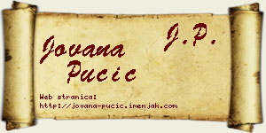 Jovana Pučić vizit kartica